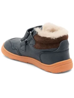 Leren barefootschoenen donkerblauw