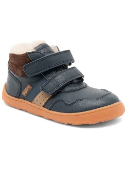Leren barefootschoenen donkerblauw