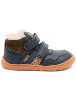 Leren barefootschoenen donkerblauw