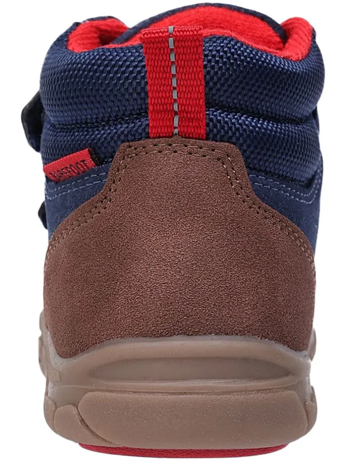 Leren barefootschoenen donkerblauw