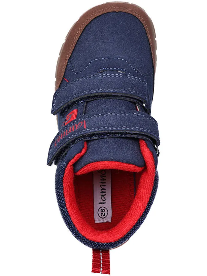 Leren barefootschoenen donkerblauw
