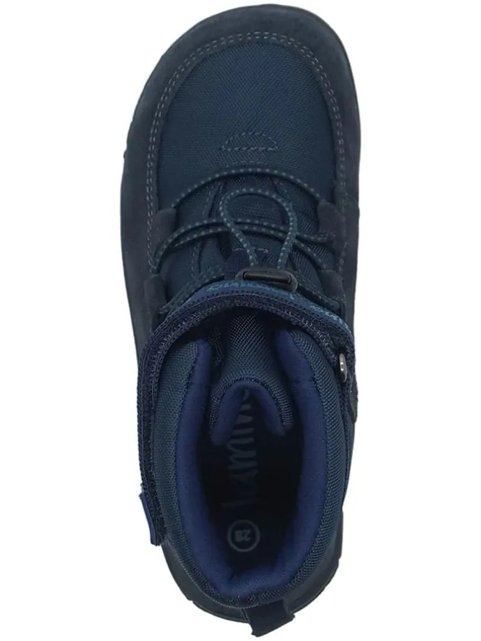 Leren barefootschoenen donkerblauw