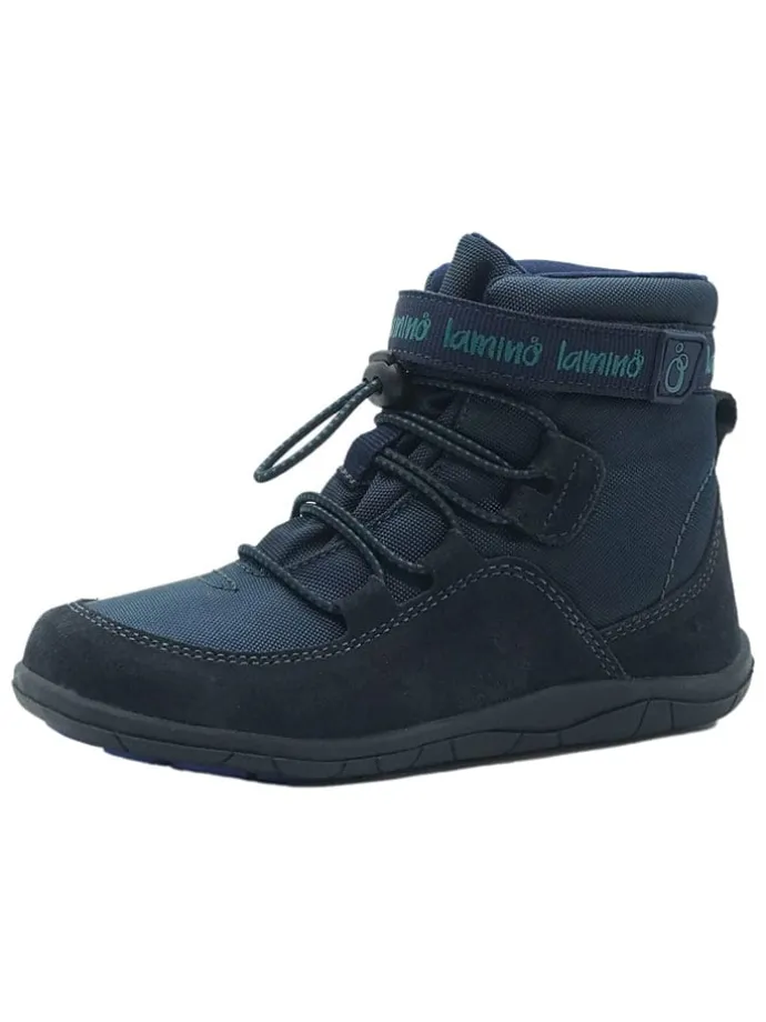 Leren barefootschoenen donkerblauw