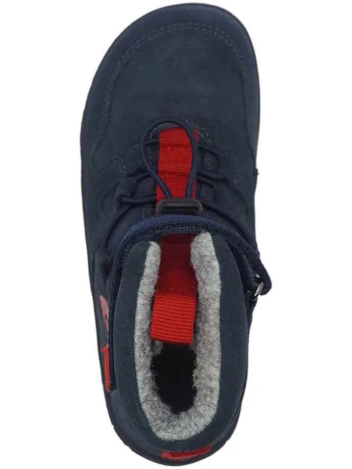 Leren barefootschoenen donkerblauw