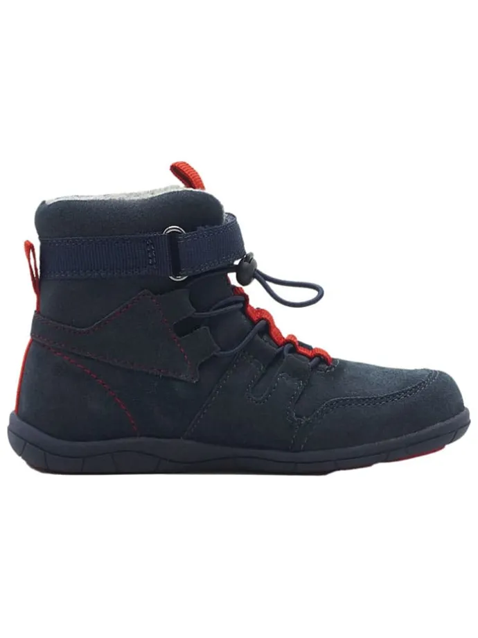 Leren barefootschoenen donkerblauw