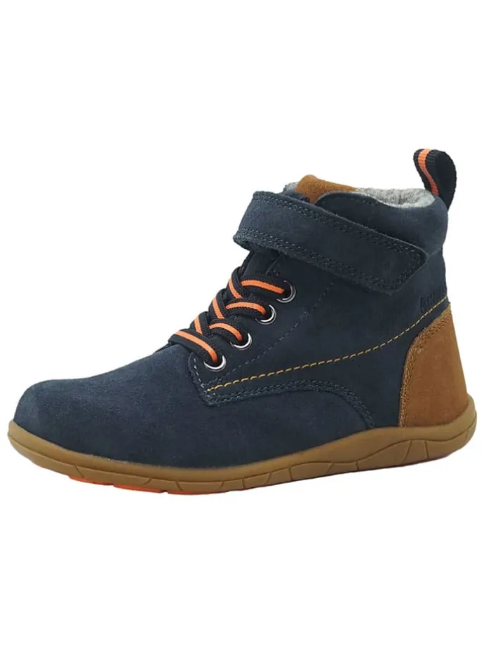 Leren barefootschoenen donkerblauw