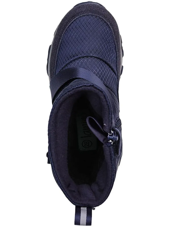 Leren barefootschoenen donkerblauw