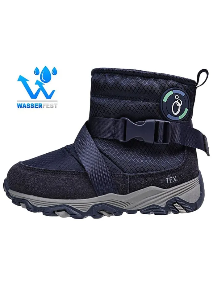 Leren barefootschoenen donkerblauw