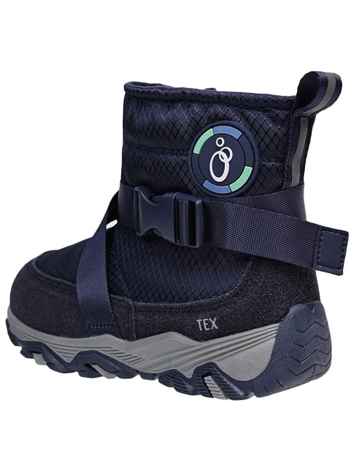 Leren barefootschoenen donkerblauw