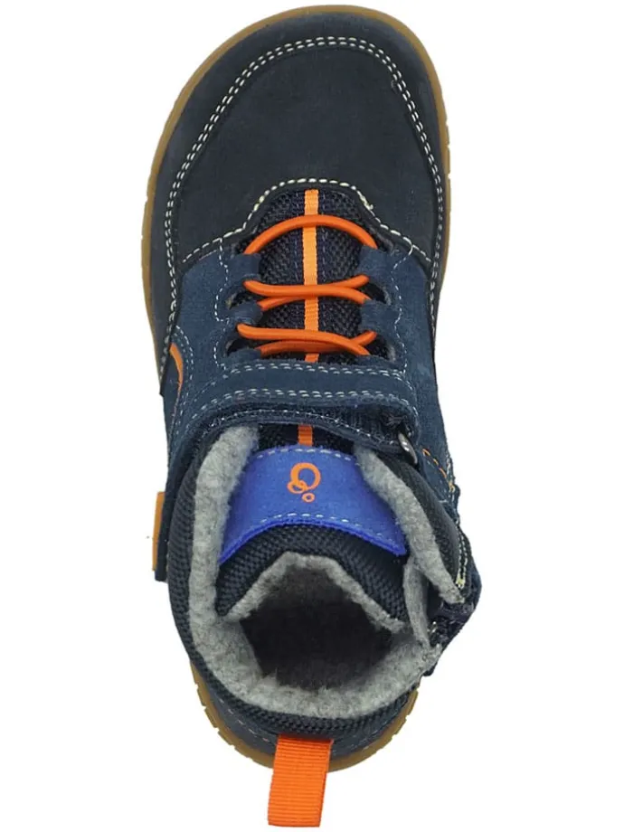 Leren barefootschoenen donkerblauw