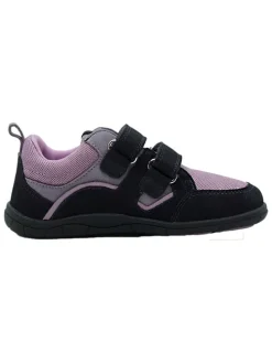 Leren barefootschoenen donkerblauw/lichtroze