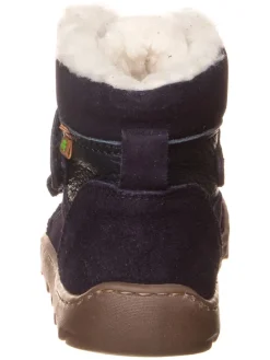 Leren barefootschoenen donkerblauw