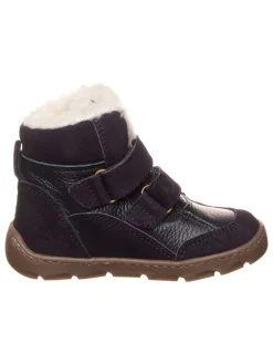 Leren barefootschoenen donkerblauw