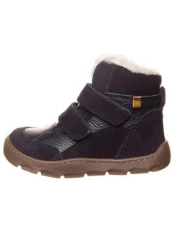 Leren barefootschoenen donkerblauw