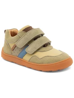 Leren barefootschoenen kaki