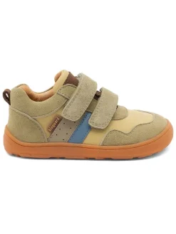 Leren barefootschoenen kaki