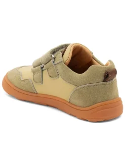Leren barefootschoenen kaki