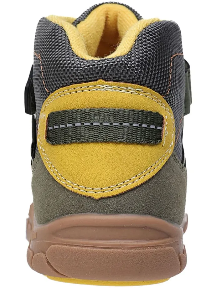 Leren barefootschoenen kaki