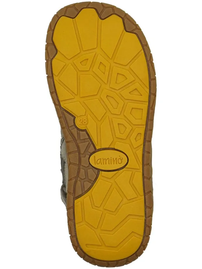 Leren barefootschoenen lichtbruin/grijs