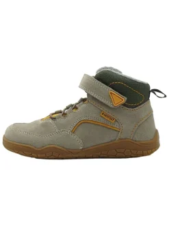 Leren barefootschoenen lichtbruin/grijs