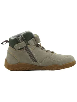 Leren barefootschoenen lichtbruin/grijs