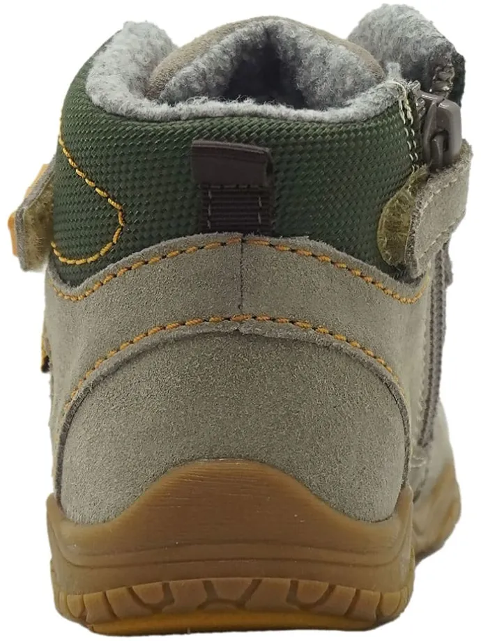 Leren barefootschoenen lichtbruin/grijs