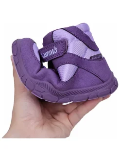 Leren barefootschoenen paars
