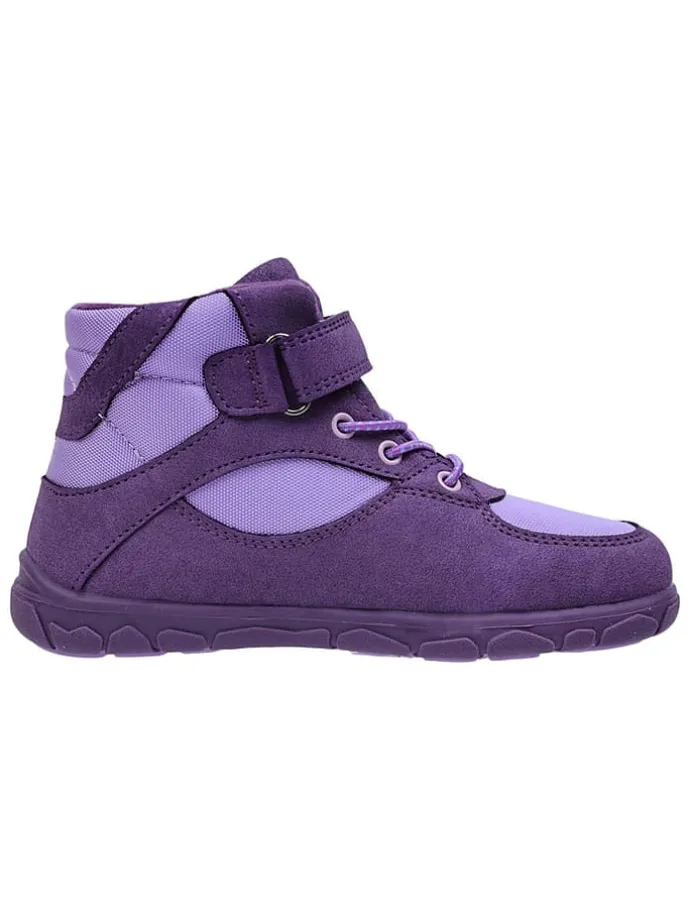 Leren barefootschoenen paars