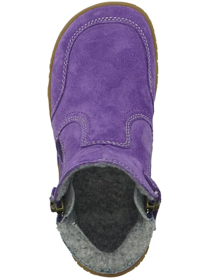 Leren barefootschoenen paars