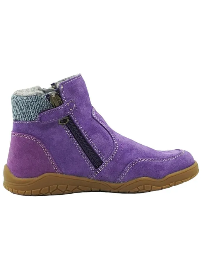 Leren barefootschoenen paars