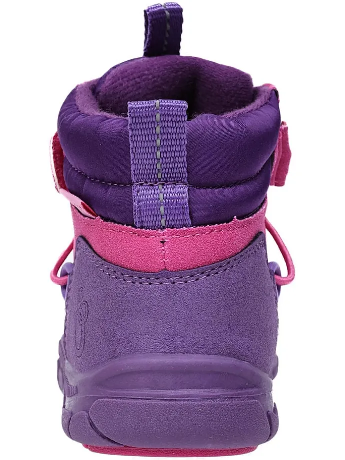 Leren barefootschoenen roze/paars