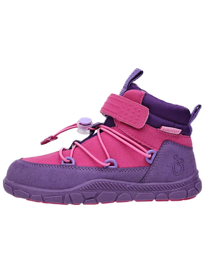Leren barefootschoenen roze/paars
