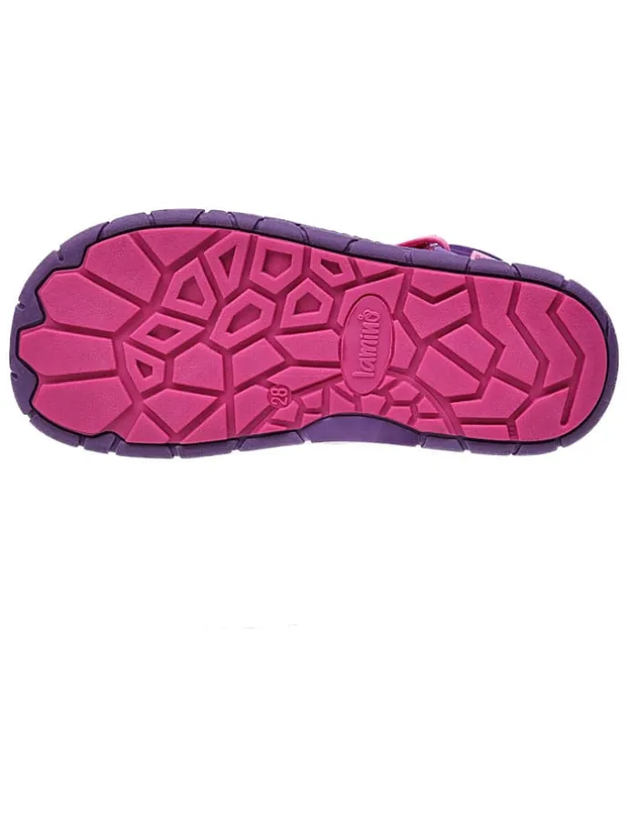 Leren barefootschoenen roze/paars