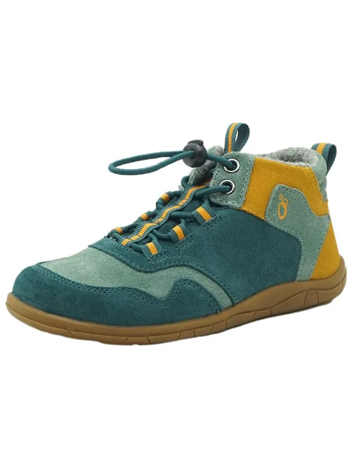 Leren barefootschoenen turquoise