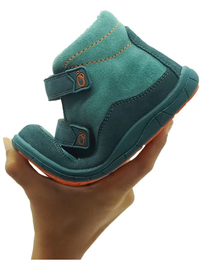 Leren barefootschoenen turquoise