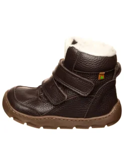 Leren barefootwinterboots bruin