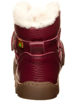 Leren barefootwinterboots donkerrood