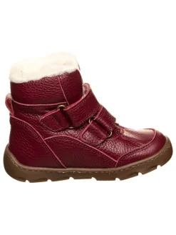 Leren barefootwinterboots donkerrood