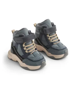 Leren boots blauwgrijs