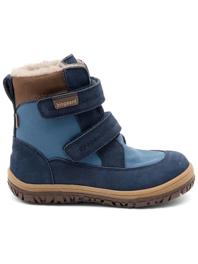 Leren boots donkerblauw