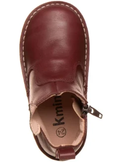 Leren boots donkerbruin/goudkleurig