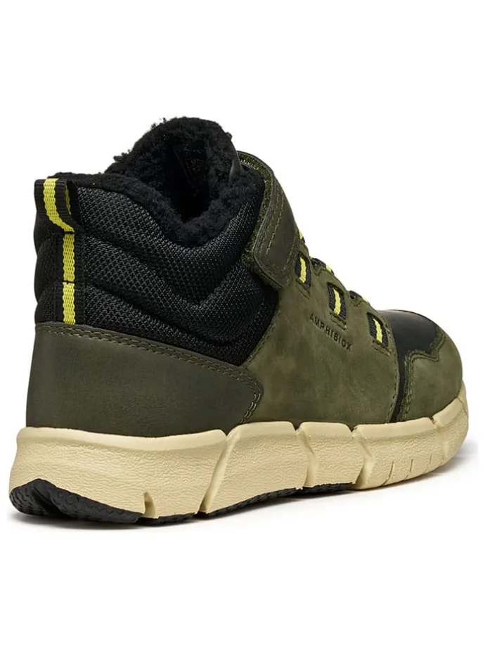 Leren boots "Flexyper" kaki