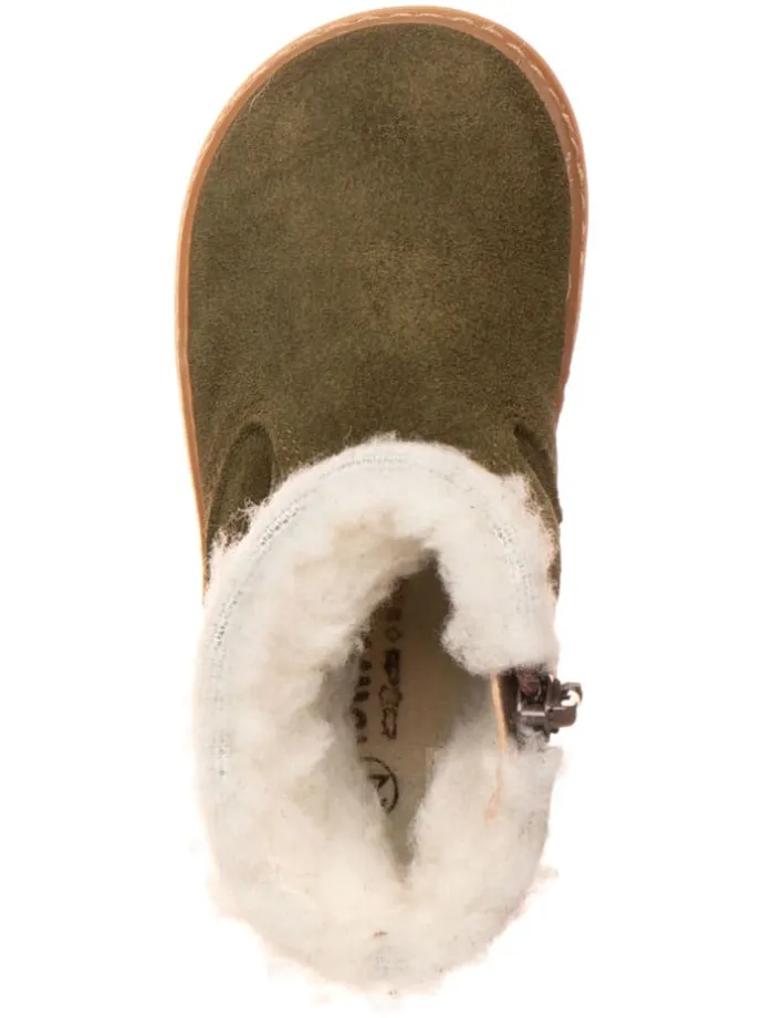 Leren boots kaki