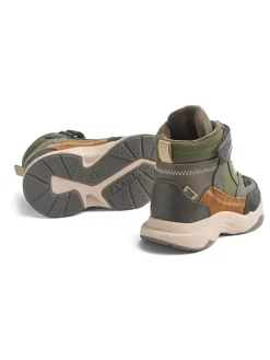 Leren boots kaki