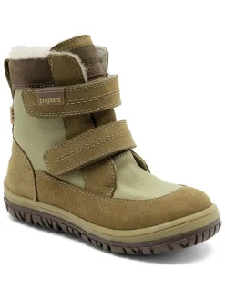 Leren boots kaki