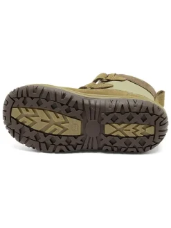 Leren boots kaki