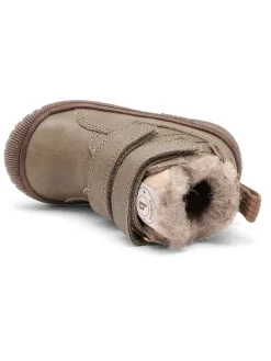 Leren boots kaki
