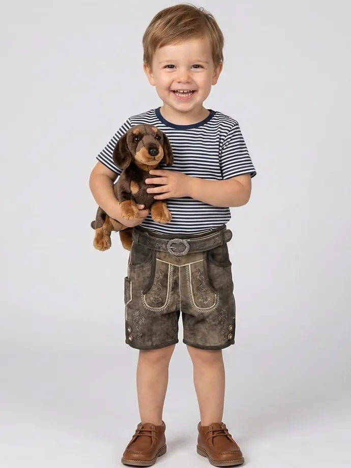 Leren broek bruin