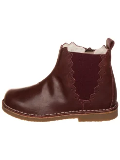 Leren chelseaboots bordeaux