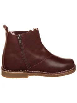 Leren chelseaboots bordeaux